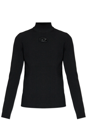 トップス DIESEL K-DARIN-A sizeXS Men's Treated jumper with metal logo insert | Beige | Diesel